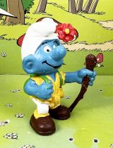 The Smurfs - Schleich - 20041 Backpacker Smurf (W.Germany & Emblem)