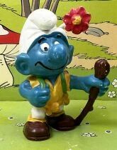 The Smurfs - Schleich - 20041 Backpacker Smurf (W.Germany & Emblem)