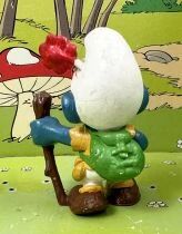 The Smurfs - Schleich - 20041 Backpacker Smurf (W.Germany & Emblem)
