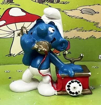 The Smurfs - Schleich - 20062 Phone Smurf (Made in Portugal)