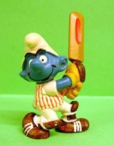 The Smurfs - Schleich - 20066 Cricket Smurf (striped shirt, gloves & shoes painted)