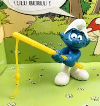 The Smurfs - Schleich - 20101 Fisherman Smurf (yellow fishing rod)