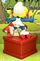 The Smurfs - Schleich - 20126 Smurfette on roller skates (red base)