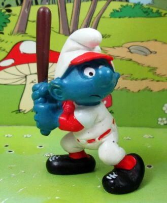 The Smurfs - Schleich - 20129 Baseballer Smurf (Made in Portugal)