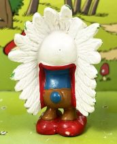 The Smurfs - Schleich - 20144 Indian Chief Smurf (ochre trousers/red painting face) 