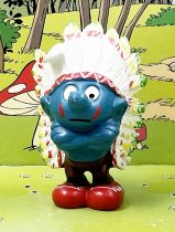 The Smurfs - Schleich - 20144 Indian Chief Smurf (red shoes / red face painting)
