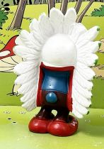 The Smurfs - Schleich - 20144 Indian Chief Smurf (red shoes / red face painting)