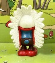 The Smurfs - Schleich - 20144 Indian Chief Smurf (red shoes / red face painting)