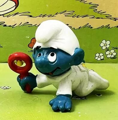 The Smurfs - Schleich - 20179 White Crawling Baby Smurf