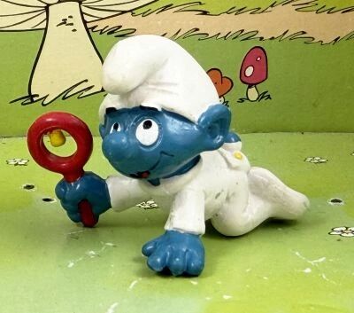 The Smurfs - Schleich - 20179 White Crawling Baby Smurf