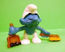 The Smurfs - Schleich - 20189 Smurf with shovel & small brush