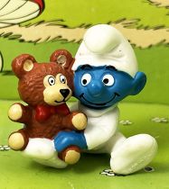 The Smurfs - Schleich - 20205 Baby Smurf with Teddy Bear
