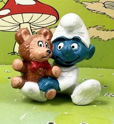 The Smurfs - Schleich - 20205 Baby Smurf with Teddy Bear