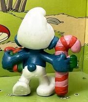The Smurfs - Schleich - 20207 Christmas Smurf with stick and gift (W. Berrie Co.)