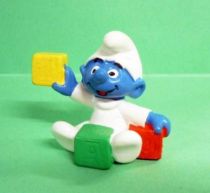 The Smurfs - Schleich - 20214 Baby Smurf with Blocks