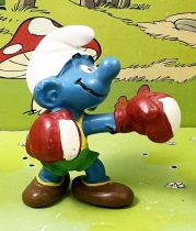 The Smurfs - Schleich - 204189 Boxer Smurf (clear brown shoes)