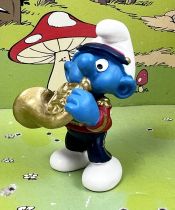 The Smurfs - Schleich - 20483 Smurf on parade playing french Horn