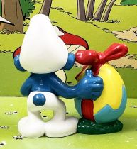 The Smurfs - Schleich - 20514 Easter Smurf with blue & yellow egg