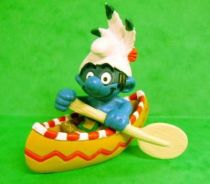 The Smurfs - Schleich - 20550 Idian Smurf with Canoe