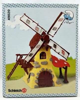 The Smurfs - Schleich - 40020 Smurf Mechanical Windmill (New Look Box) Loose w/Box