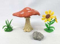 The Smurfs - Schleich - 40060 Mushroom & flowers  Accessories N°4 (loose)