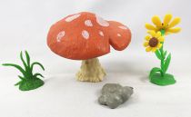 The Smurfs - Schleich - 40060 Mushroom & flowers  Accessories N°4 (loose)