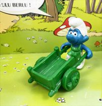 The Smurfs - Schleich - 40206 Smurf gardener with wheelbarrow (green)