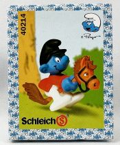 The Smurfs - Schleich - 40214 Smurf on Hobby Horse (New Look Box)