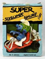 The Smurfs - Schleich - 40218 Smurf as go kart driver (mint in box)