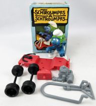 The Smurfs - Schleich - 40218 Smurf as go kart driver (mint in box)