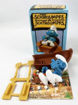 The Smurfs - Schleich - 40219 Smurf in boat (Mint in Box)