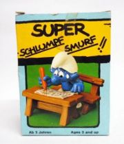 The Smurfs - Schleich - 40220 Schoolboy Smurf on school\'s bench (mint in box)