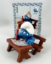 The Smurfs - Schleich - 40220 Schoolboy Smurf on school\'s bench (New Look Box)