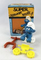 The Smurfs - Schleich - 40225 Smurf with Lawnmower (mint in box)