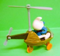 The Smurfs - Schleich - 40233 Smurf driving Helicopter