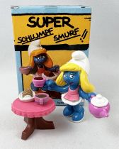 The Smurfs - Schleich - 40245 Smurfette Tea Set (Mint in Box)