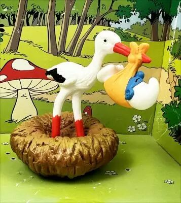 The Smurfs - Schleich - 40248 Stork with Baby Smurf