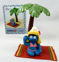 The Smurfs - Schleich - 40262 Smurfette under Coconut Tree (New Look Box)