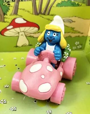 The Smurfs - Schleich - 40265 Smurfette with Pink Car
