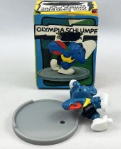 The Smurfs - Schleich - 40503 Olympic Smurf Disc thrower (mint in box)
