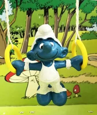 The Smurfs - Schleich - 40510 Smurf Gymnast (rings)