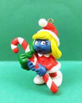 The Smurfs - Schleich - 51912 Christmas Smurf with Candy Cane (W. Berrie Co.)