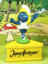 The Smurfs - Schleich - Ballerina Smurfette \'\'Happy Birthday!\'\' (yellow base)