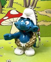 The Smurfs - Schleich - Keychain 20058 Winner Smurf (golden crown)