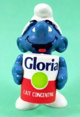 The Smurfs - Schleich - Promotional Smurf with Gloria Milk Can
