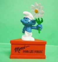 The Smurfs - Schleich - Shy Smurf \'\'Thanks for wishes!\'\' (red base)