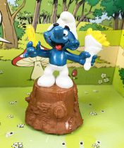 The Smurfs - Schleich - Smurf with Fries Cornet (Pencil Sharpener)