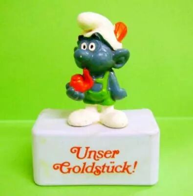 The Smurfs - Schleich - Tirolian Smurf  \'\'Unser Goldst�ck!\'\' (blue base)
