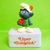 The Smurfs - Schleich - Tirolian Smurf  \'\'Unser Goldstück!\'\' (blue base)