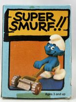 The Smurfs - Schleich / Wallace Berrie - 40225 Smurf with Lawnmower (mint in box)